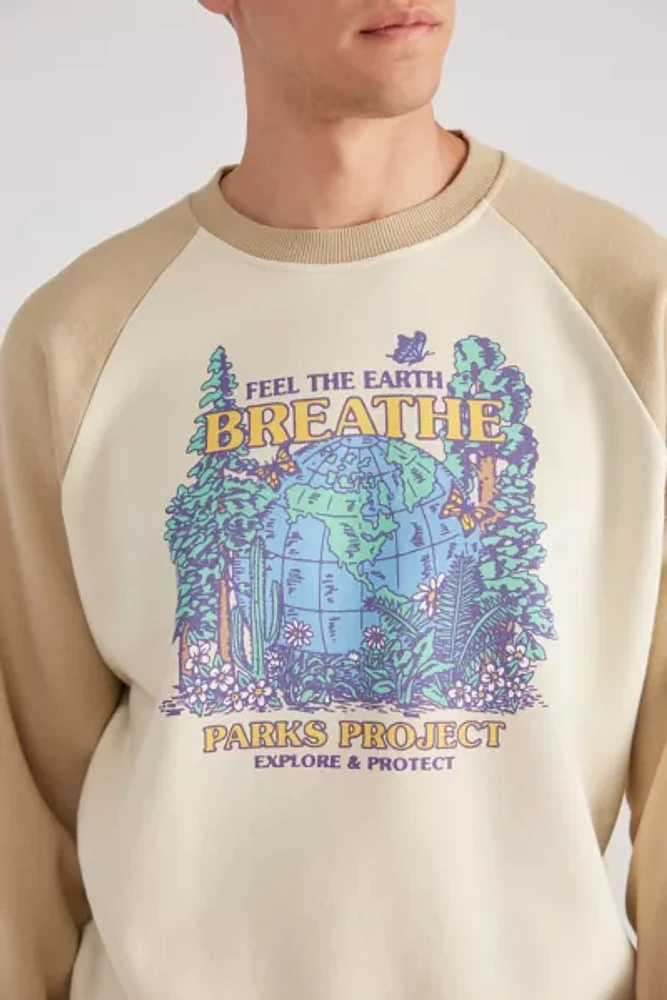 Parks Project Feel The Earth Breathe Crew Neck Sweatshirt