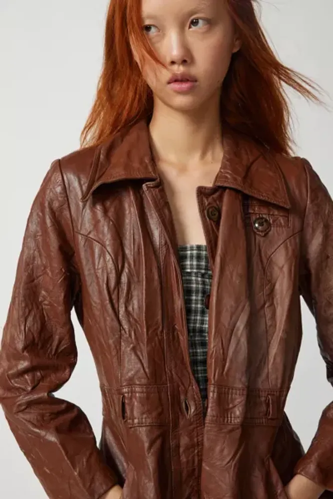 Urban Renewal Vintage Leather Trench Jacket