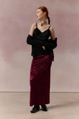 Kimchi Blue Dominique Velvet Maxi Skirt