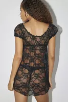 Only Hearts X Out From Under Eva Sheer Lace Mini Dress