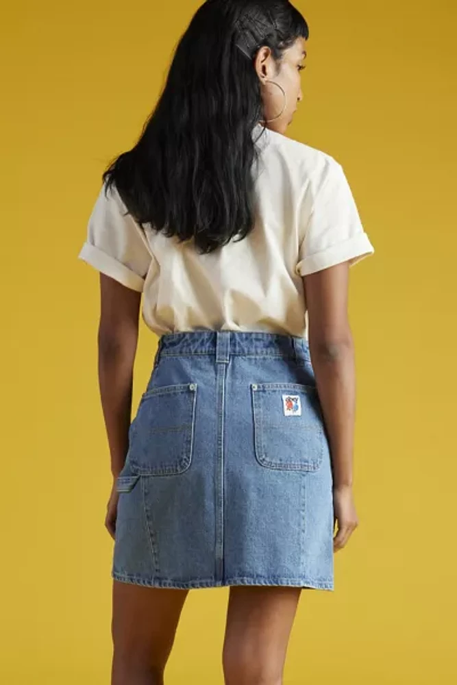 OBEY Rebuilt Denim Carpenter Mini Skirt