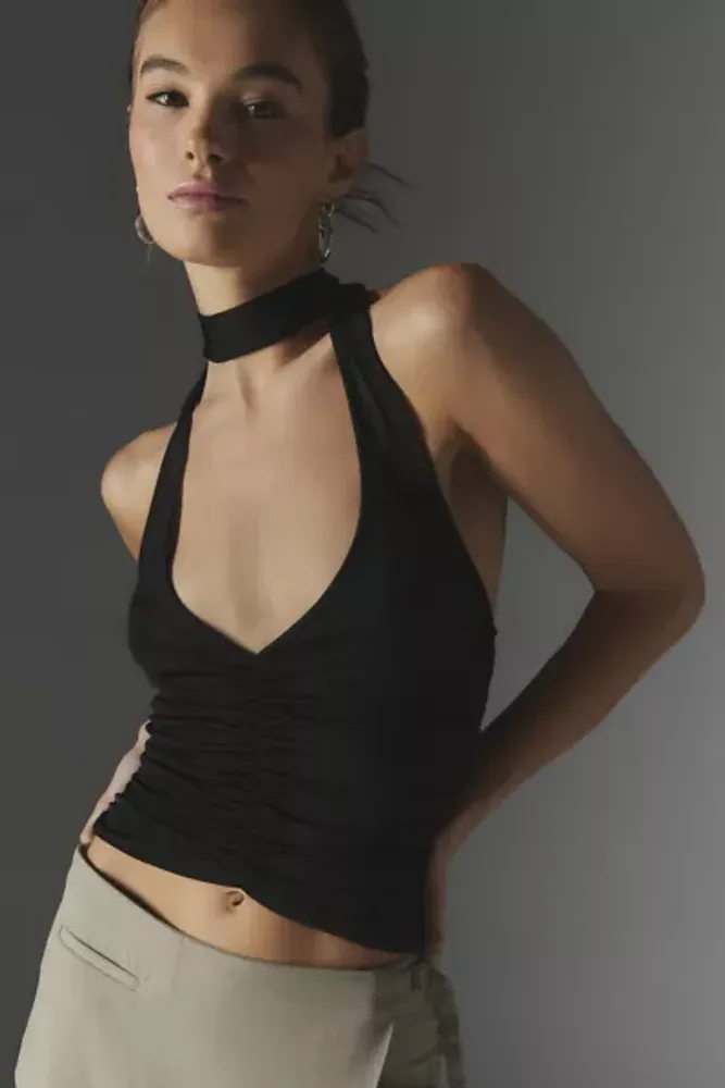 Urban Outfitters Silence + Noise Naomi Ruched Halter Top