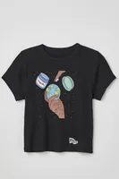 Peralta Project UO Exclusive Heal The World Ribbed Baby Tee