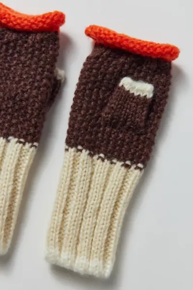 Colorblock Fingerless Glove