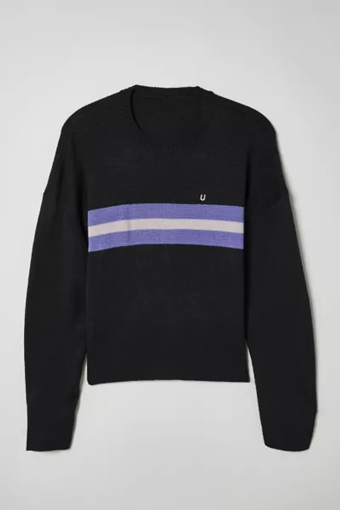 UO Shimmer Stripe Crew Neck Sweater