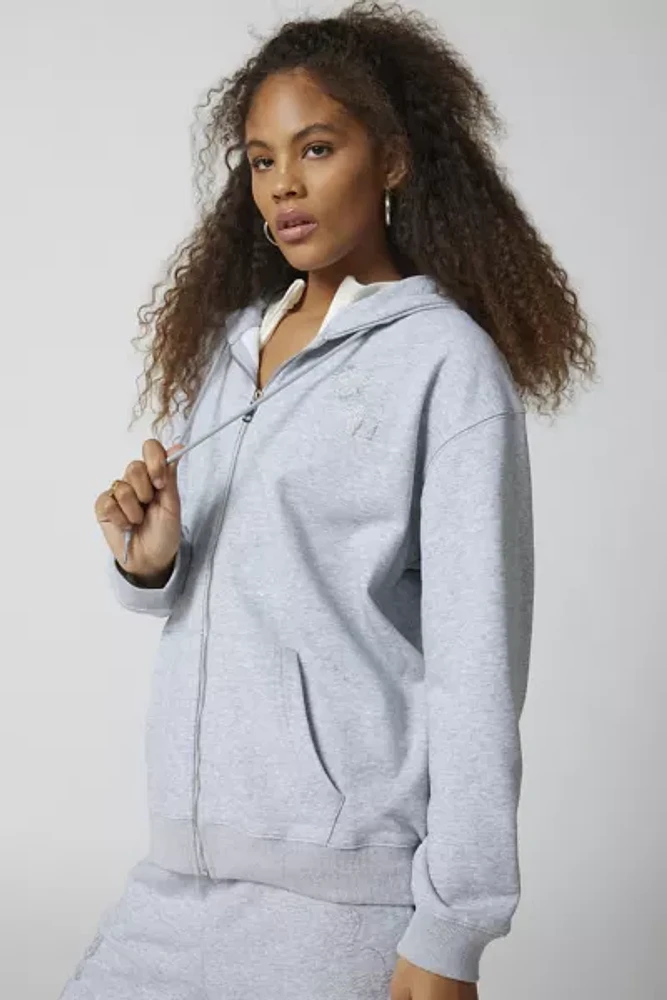 Bella Dona Diamante Zip-Up Hoodie Sweatshirt