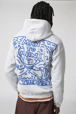 Keith Haring Man To Puff Print Hoodie Sweatshirt