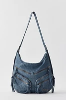 Silence + Noise Utility Zip Washed Shoulder Bag