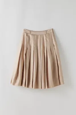 Vintage Pleated Midi Skirt