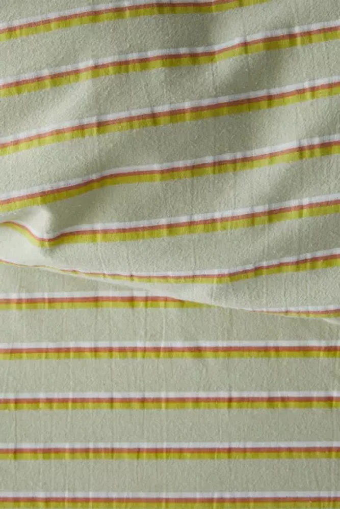 Striped Ruffle Duvet Cover