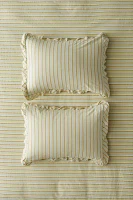 Striped Ruffle Sham Set