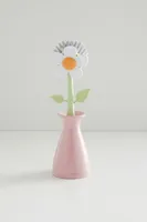 Daisy Dish Brush & Vase Set