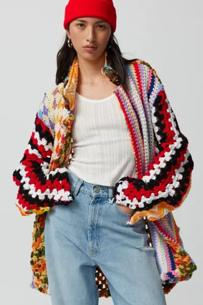 Urban Renewal Remade Crochet Blanket Jacket