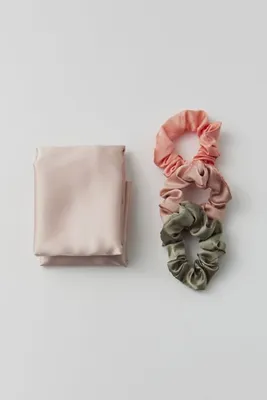 KITSCH Satin Pillowcase & Scrunchie 4-Piece Gift Set