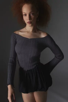 Silence + Noise Tatianna Off-The-Shoulder Ribbed Sweater