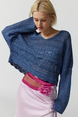 UO Open-Knit Pullover Sweater