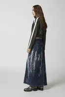 Urban Renewal Remade Silver Paint Midi Skirt