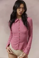 Kimchi Blue Your Roommates Crinkle Button-Down Top