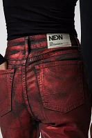 Neon Denim Cherry Coated Skinny Jean