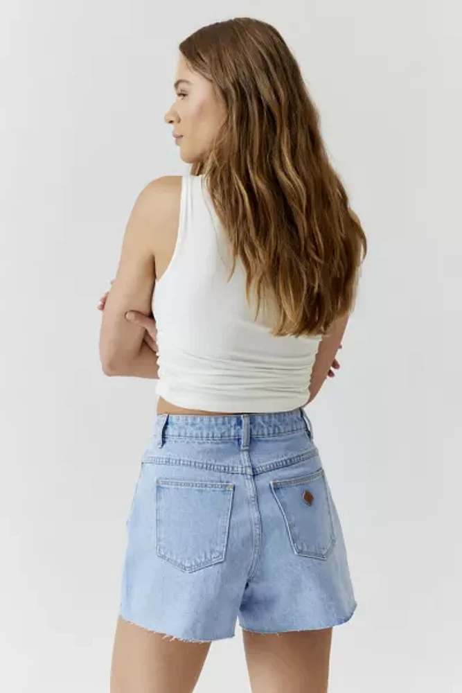 Abrand Venice High-Waisted Denim Short