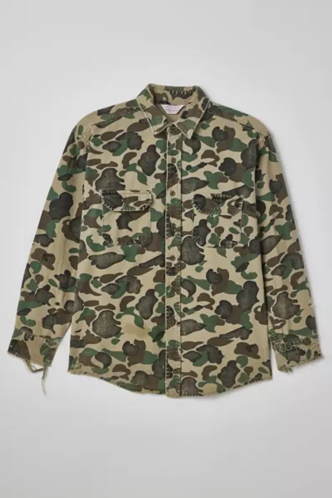 Urban Outfitters Vintage Faded Camo Shirt Jacket