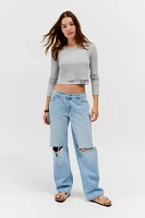 Abrand 99 Baggy Ripped Low-Rise Jean