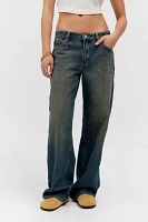 Abrand 99 Baggy Distressed Low-Rise Jean