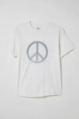 UO Reverse Burned Through Peace Graphic Tee