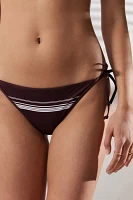 Roxy X Out From Under Y2K Shiny Wave Striped Cheeky Side-Tie Bikini Bottom