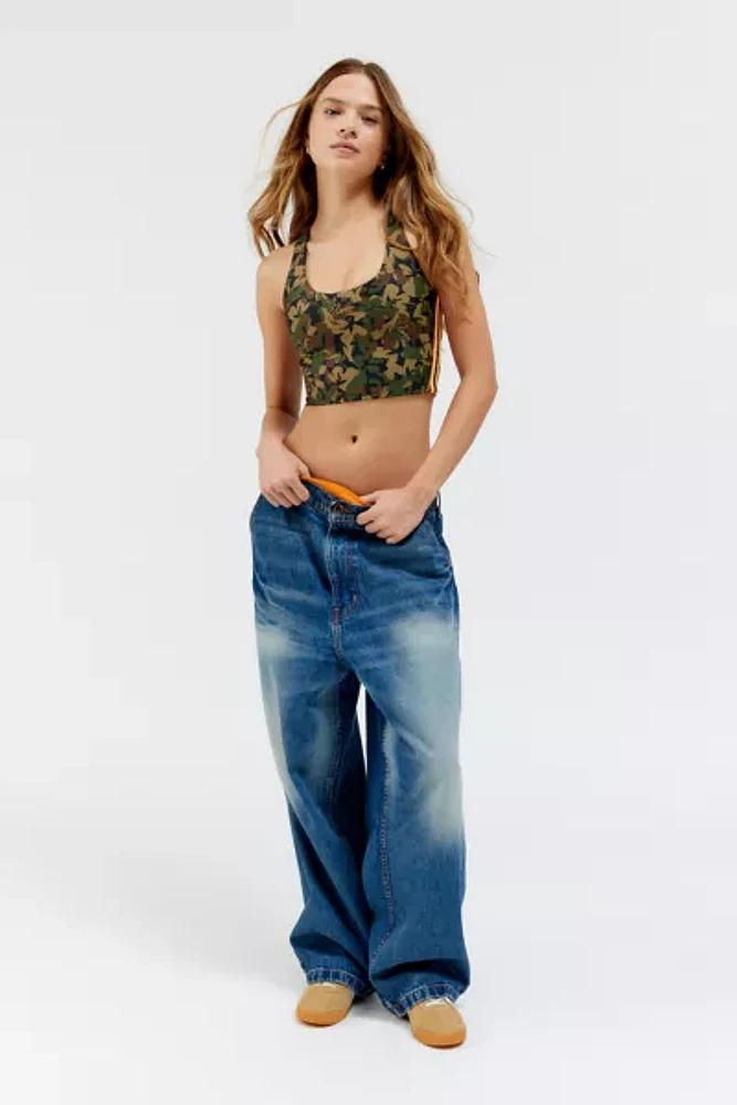 The Upside Basecamp Margo Camo Cropped Top