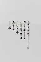 Delicate Beaded Mismatched Earring Set