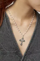 Cross Pearl Necklace