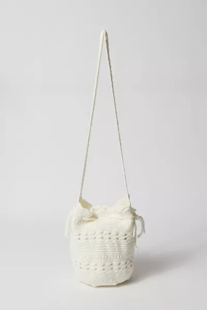 Frankies Bikinis UO Exclusive Eloise Crochet Drawstring Bag