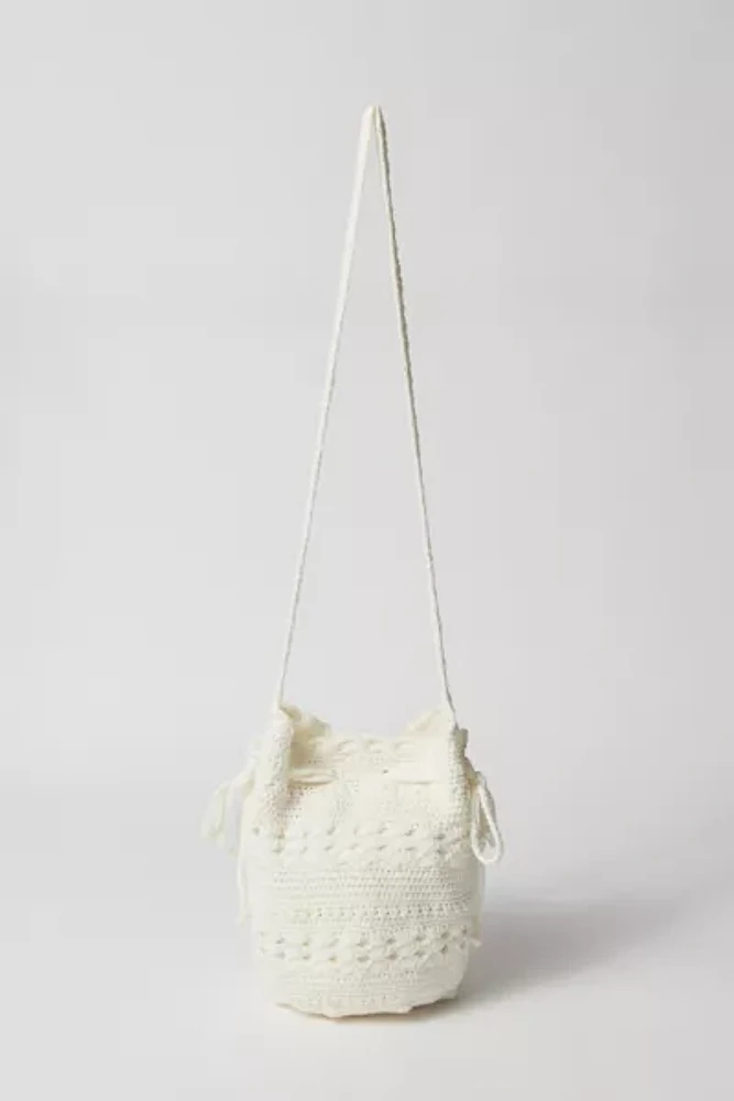 Frankies Bikinis UO Exclusive Eloise Crochet Drawstring Bag