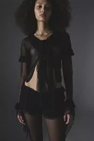 Jaded London Flamenco Frill Sheer Ruffle Top