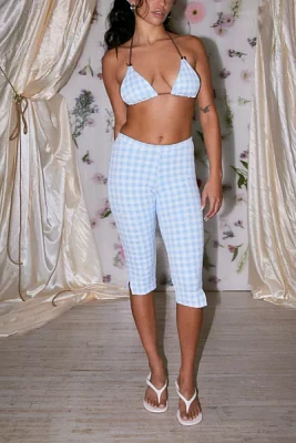 Frankies Bikinis X Out From Under Violette Gingham Capri Pant