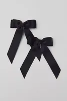 Mini Grosgrain Ribbon Hair Bow Clip Set