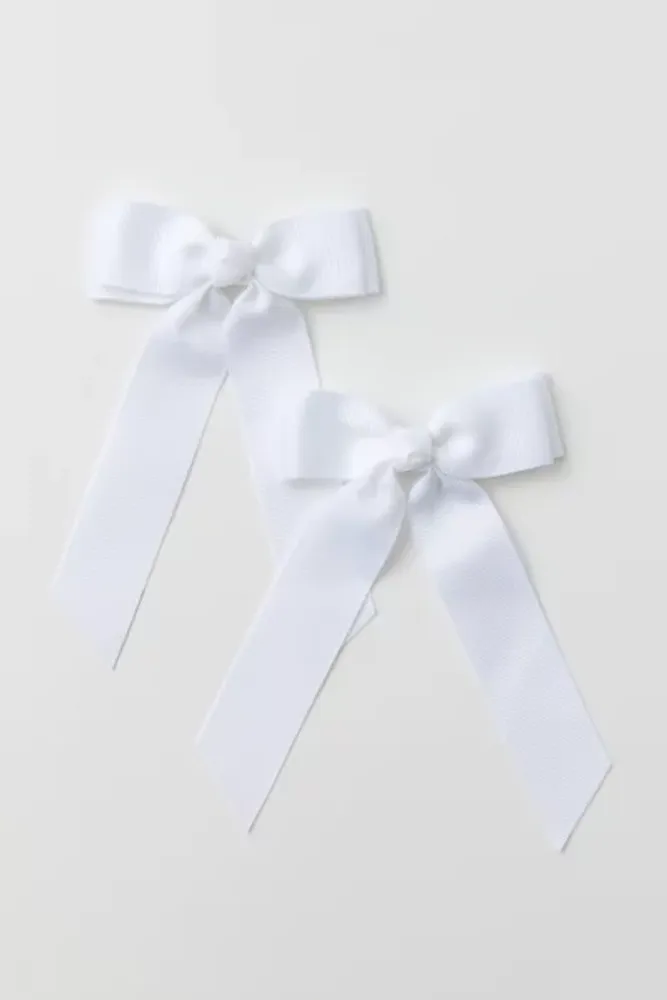 Mini Grosgrain Ribbon Hair Bow Clip Set