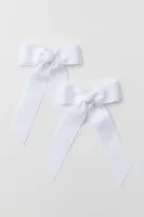 Mini Grosgrain Ribbon Hair Bow Clip Set