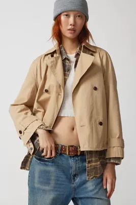 Urban Renewal Remade Cropped Trench Coat