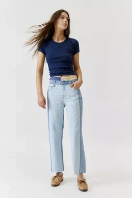 Pistola Bobbi Two-Tone Straight Leg Ankle Jean