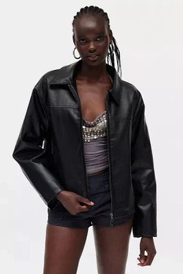 BDG Sasha Faux Leather Car Jacket