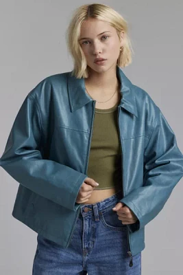 BDG Sasha Faux Leather Oversized Car Jacket