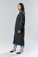 Silence + Noise Riley Faux Leather Moto Trench Coat