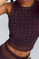 X-girl Plaid Sheer Tank Top