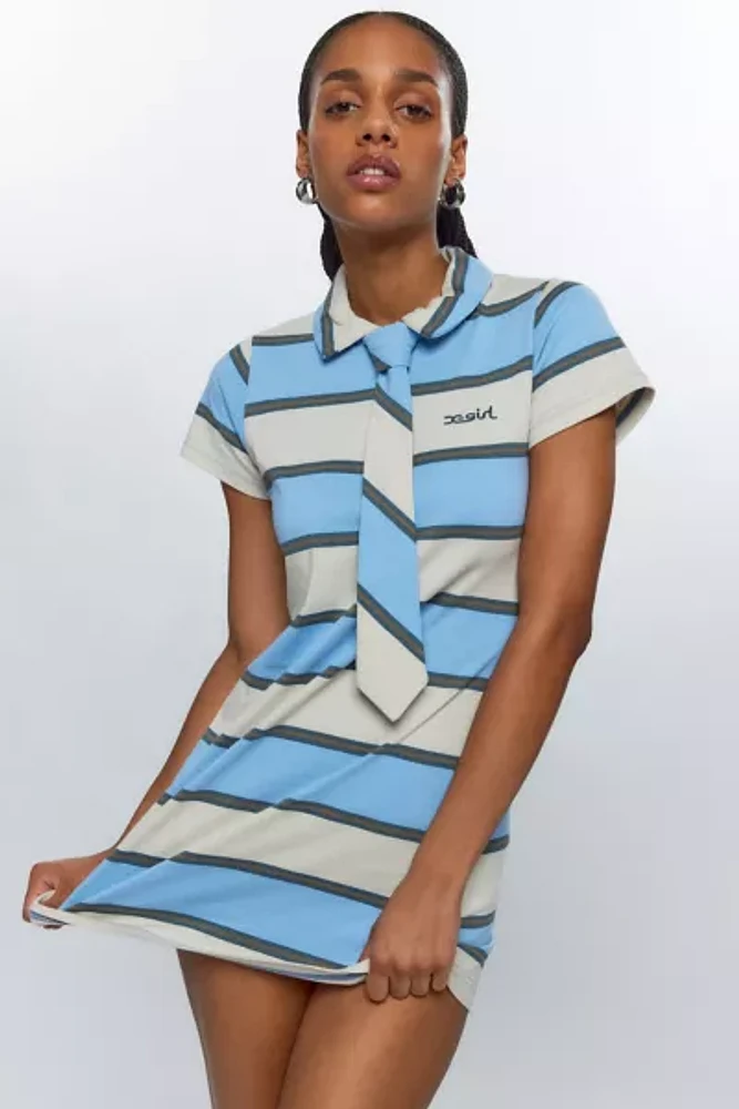 X-girl Striped Polo Mini Dress