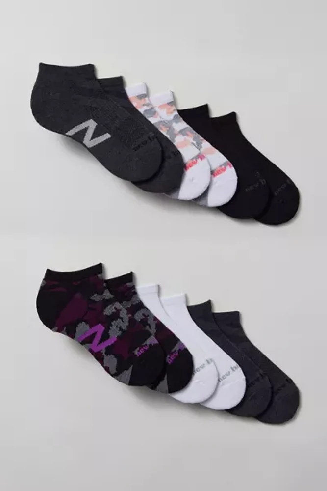 New Balance Performance Camo Logo Low Cut Sock 6-Pack