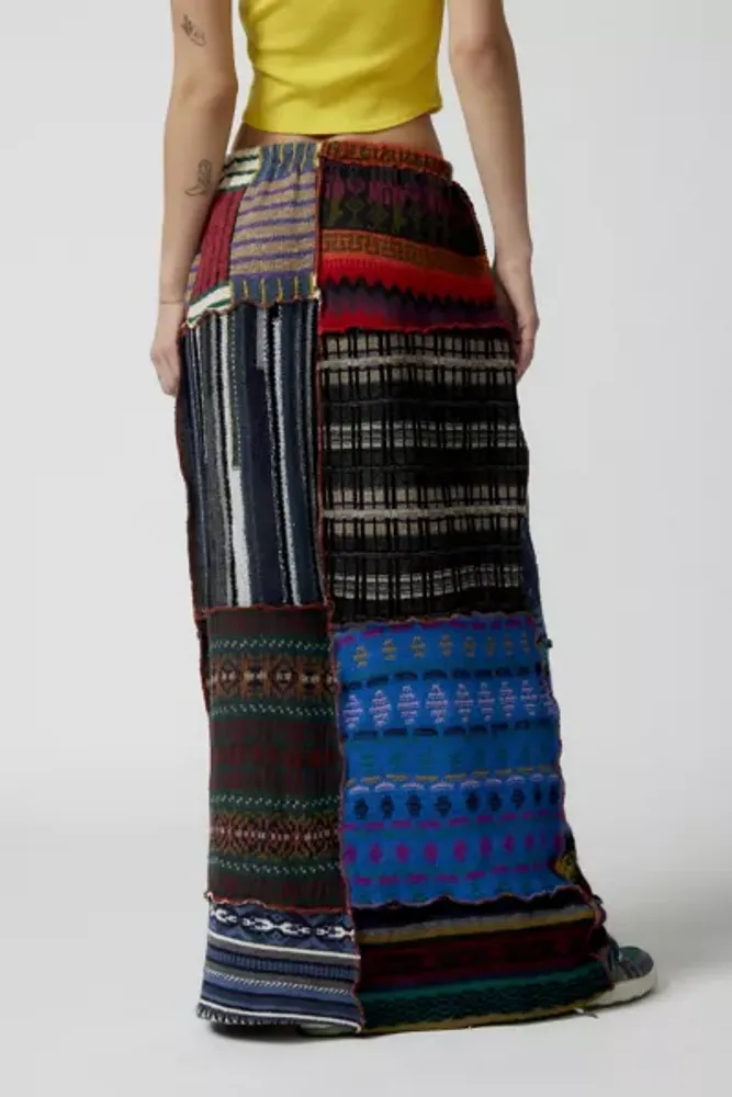 Urban Renewal Re/Creative Remade Patterned Sweater Maxi Skirt