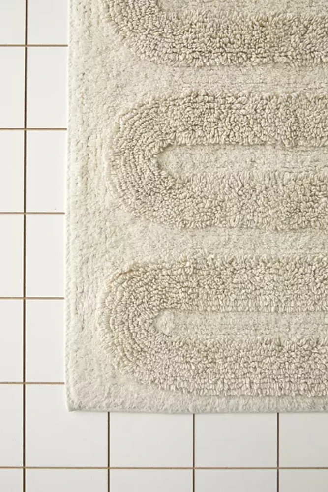 Looped Squiggle Runner Tufted Bath Mat
