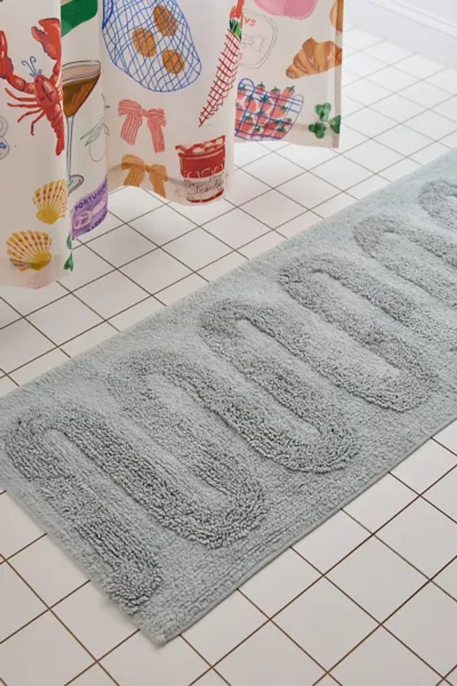 Looped Squiggle Runner Tufted Bath Mat